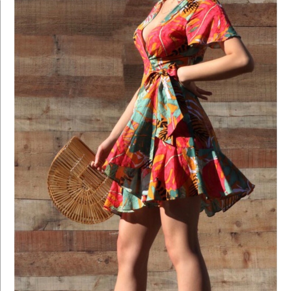 Printed Ruffle Mini Dress - Picture 3 of 3